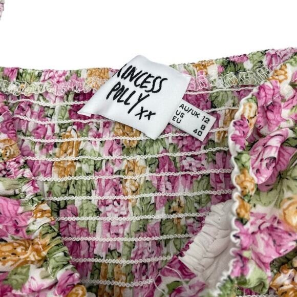 Princess Polly Nikita Puff Mini Dress In Pink Floral Size 8 - Picture 6 of 7